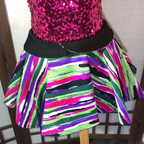Neon dance costume Revolution Let's Go Girls Dance Costume Sz XLC/style# RC17100 - Picture 5 of 16